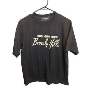 Homme + Femme Hotel Beverly Hills Black Short Sleeve T-Shirt NEW Men's Small